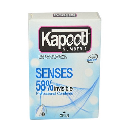 کاندوم نازک 58 درصد ضد اسپرم کاپوت بسته 3 عددی